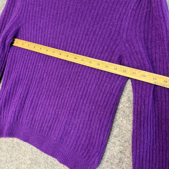 La Petite Maille Paris Women’s Purple Wool Blend Ribbed Sweater No Size - Picture 7 of 9